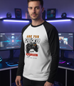 DRAPE TALES — Unisex Raglan T-Shirt (Gaming Graphic Edition)