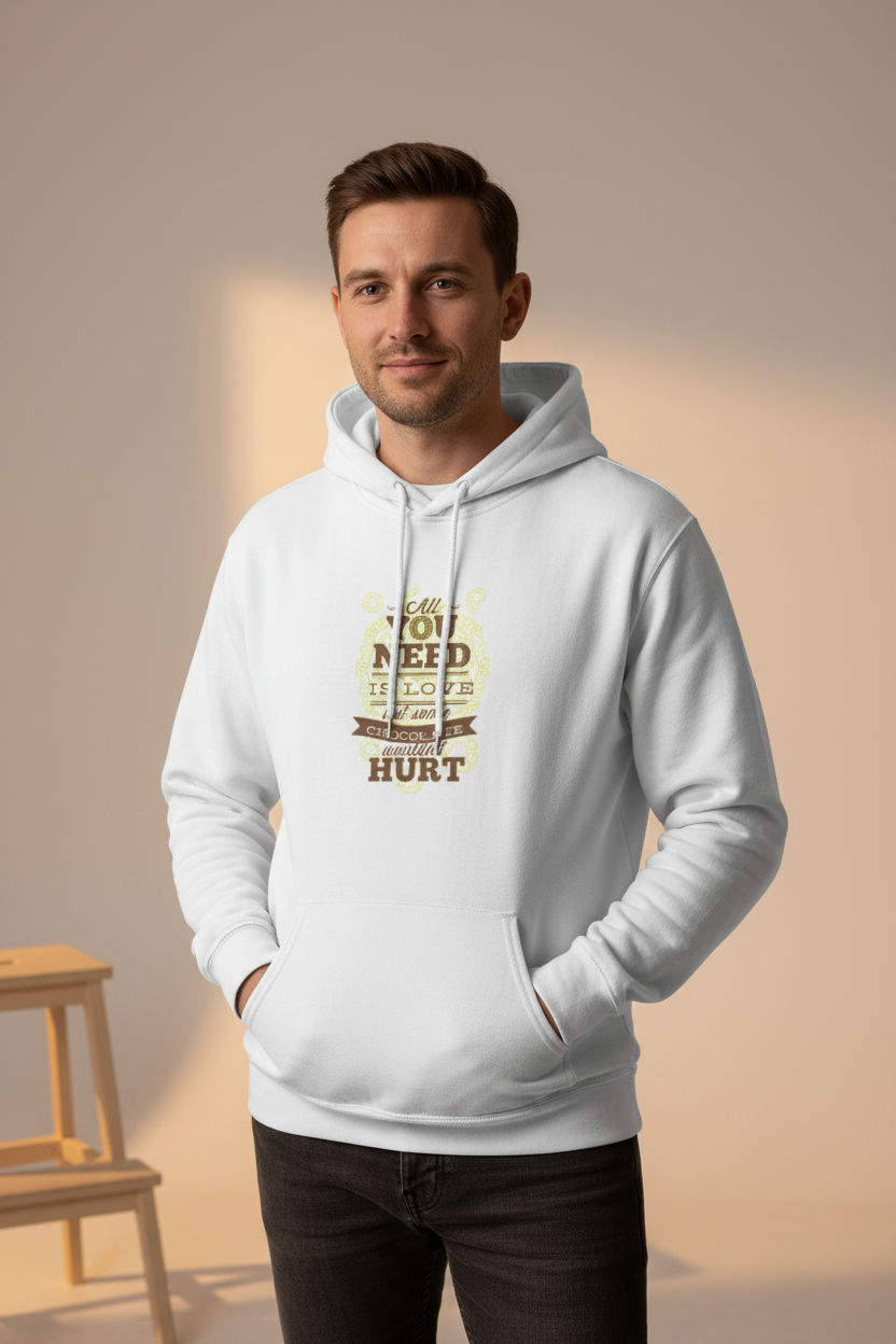 Unisex “All You Need Is Chocolate” Hoodie: DrapeTales