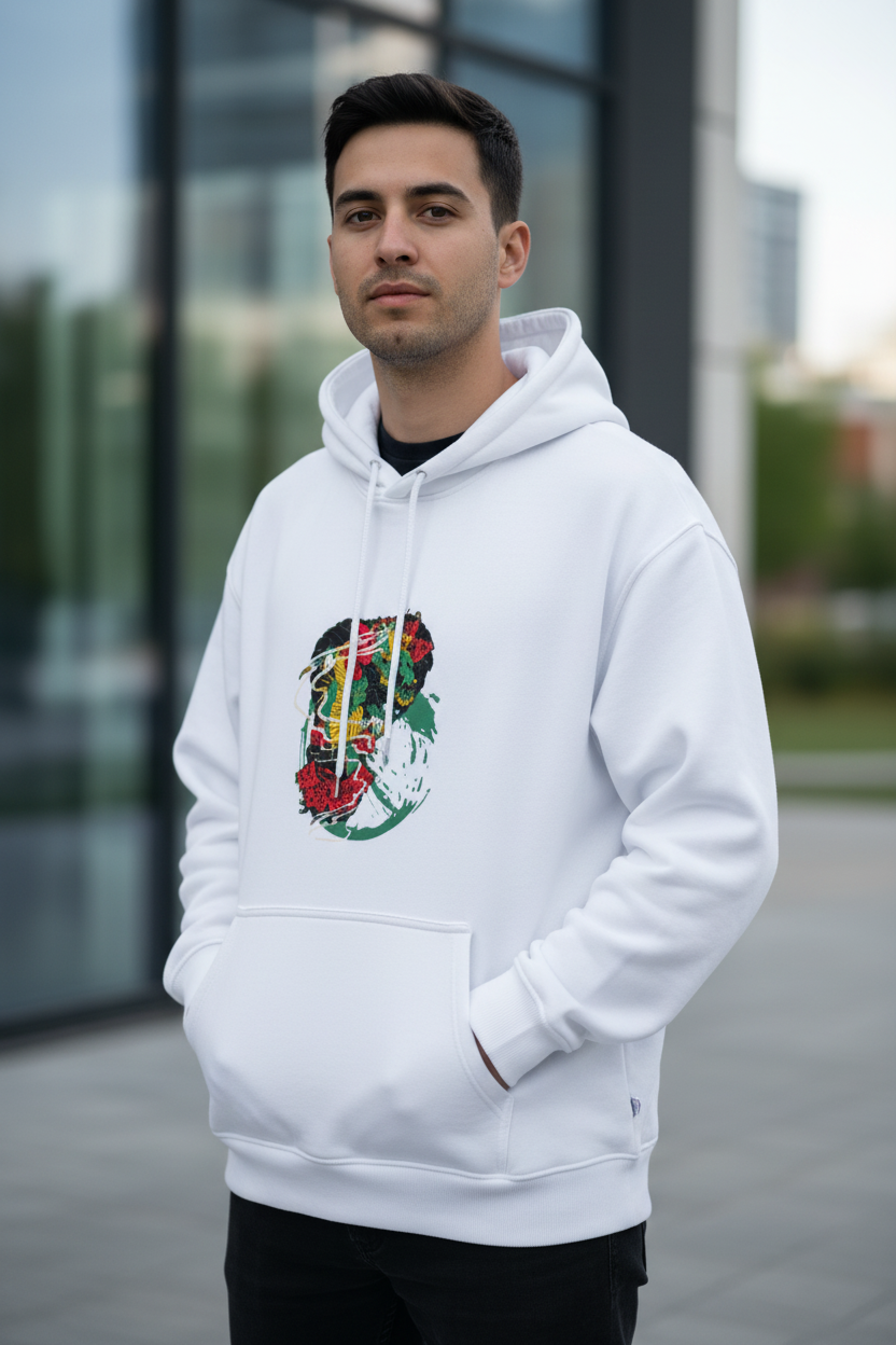 Oversized Hoodie expressive art layered emotions