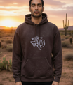 Acid Washed Hoodie: Texas State Outline
