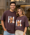 "HI With Teddy" Acid Washed Oversized Tee