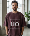 Acid Washed Oversized Tee: "Ho"