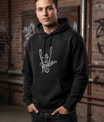 Unisex Acid Washed Hoodie: Born to be Rockstar