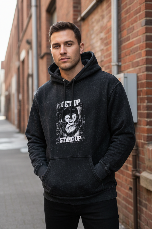 Acid Washed Hoodie, inspired by rebellion, resilience.