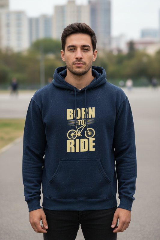 Unisex Acid Washed Hoodie: Born to Ride