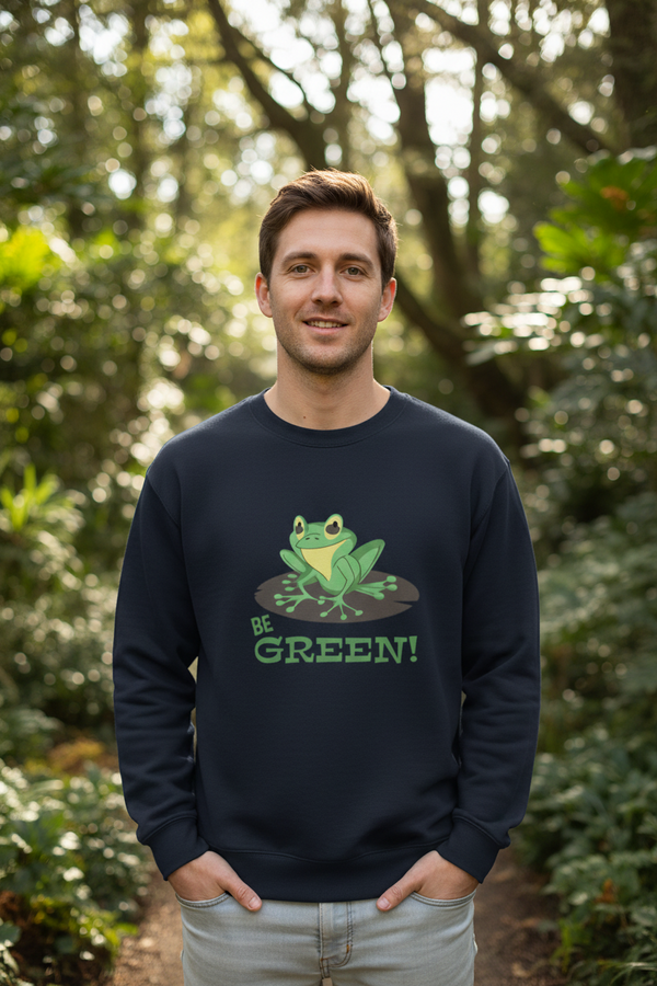 Unisex Oversized Sweatshirt: Be Green Frog