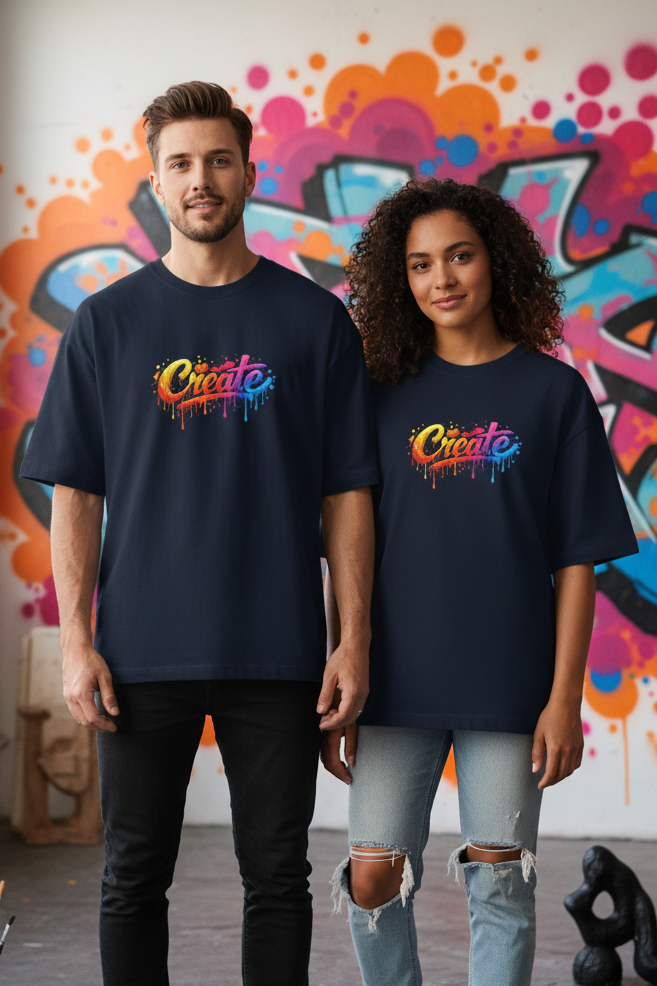 CREATE Graphic — Unisex Oversized Tee