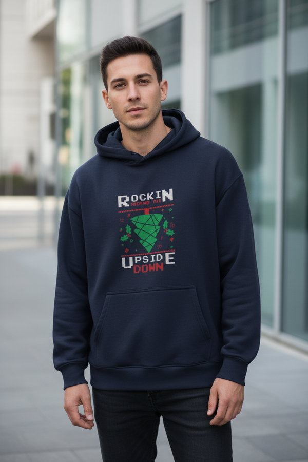 Unisex Oversized Hoodie: Upside Down Rockin’
