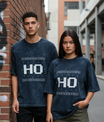 Acid Washed Oversized Tee: "Ho"