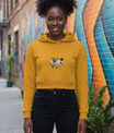 Minimal summer text Cropped Hoodie