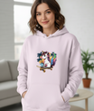 Playful unicorn skateboard graphic Oversized Hoodie