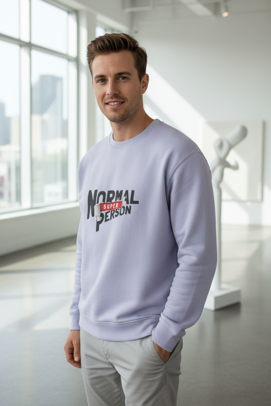 Unisex Oversized Sweatshirt: Normal Super Person