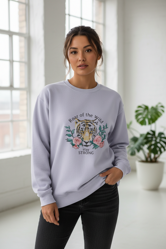 Oversized Sweatshirt: Roar Strong