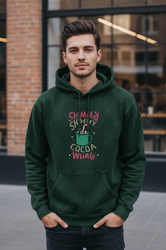 Unisex Acid Washed Hoodie: Shmay Shmay Cocoa Whag