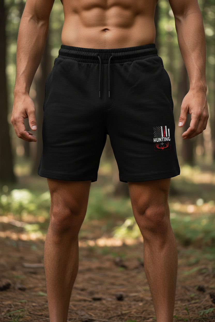 Men's Terry Shorts: Holiday Hunting