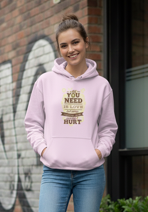 Unisex Oversized Hoodie: Chocolate & Love