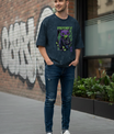 Unisex Acid Washed Oversized Tee: Independent Cat